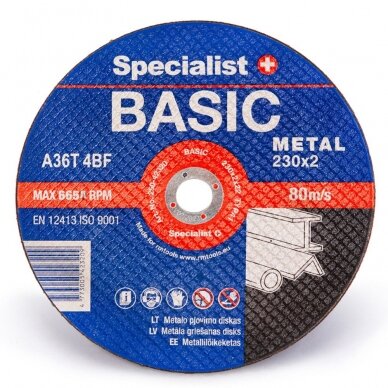 Met.pj. diskas BASIC 230x2x22 mm Met.pj. diskas BASIC 230x2x22 mm