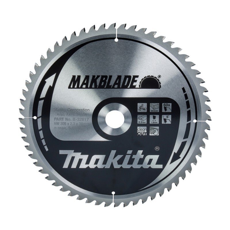 Medžio pjovimo diskas MAKITA 305x2,3x30mm 5° 60T Medžio pjovimo diskas MAKITA 305x2,3x30mm 5° 60T
