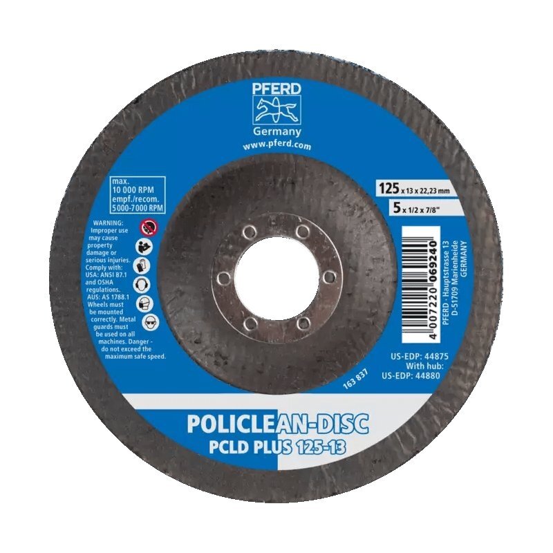 Metalo paviršių valymo diskas PFERD Policlean PCLD Plus 125-13 Metalo paviršių valymo diskas PFERD Policlean PCLD Plus 125-13