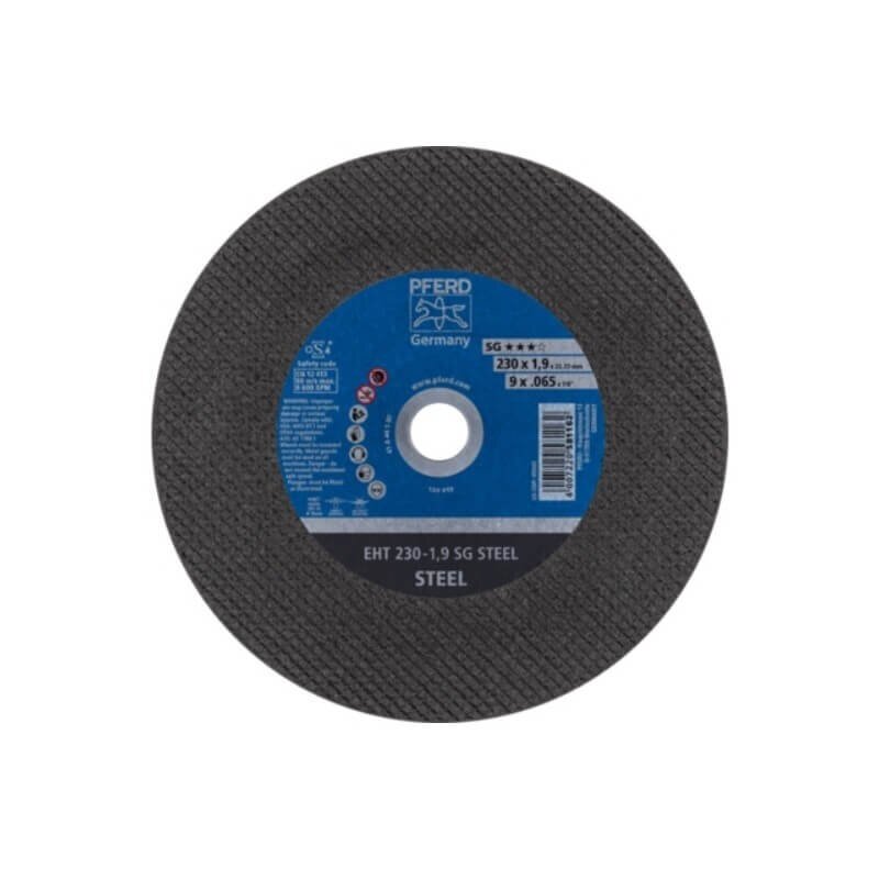 Metalo pjovimo diskas Ø230x1.9x22mm EHT A46 S SG PFERD 1 Metalo pjovimo diskas Ø230x1.9x22mm EHT A46 S SG PFERD 1