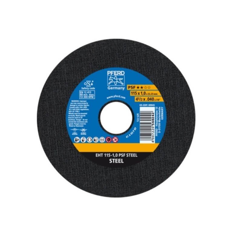 Metalo pjovimo diskas PFERD EHT 115x1,0mm A60 P PSF 1 Metalo pjovimo diskas PFERD EHT 115x1,0mm A60 P PSF 1