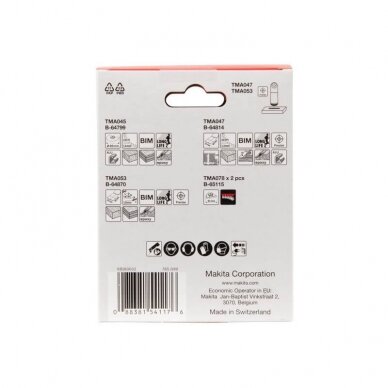 Multifunkcinių įrankių priedų rinkinys MAKITA B-67511 2 Multifunkcinių įrankių priedų rinkinys MAKITA B-67511 2