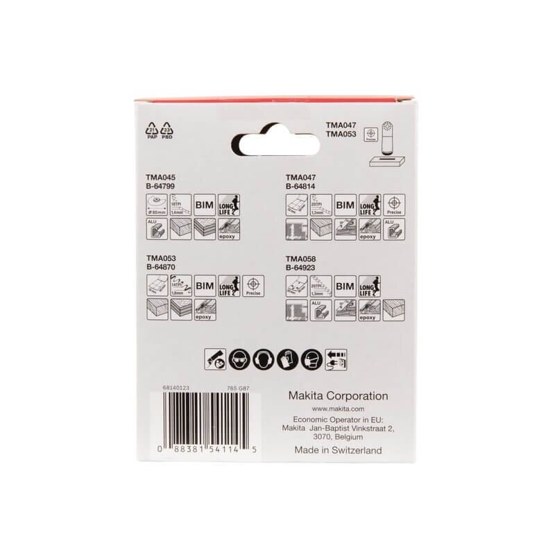 Multifunkcinių įrankių priedų rinkinys MAKITA B-67480 1 Multifunkcinių įrankių priedų rinkinys MAKITA B-67480 1