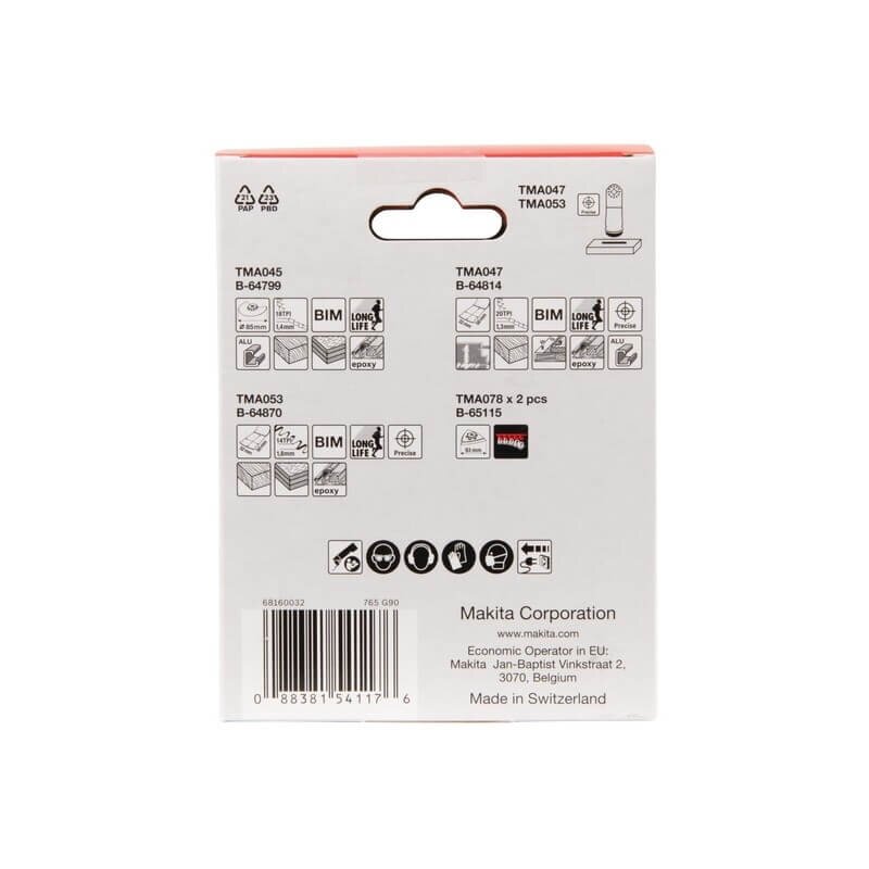 Multifunkcinių įrankių priedų rinkinys MAKITA B-67511 2 Multifunkcinių įrankių priedų rinkinys MAKITA B-67511 2