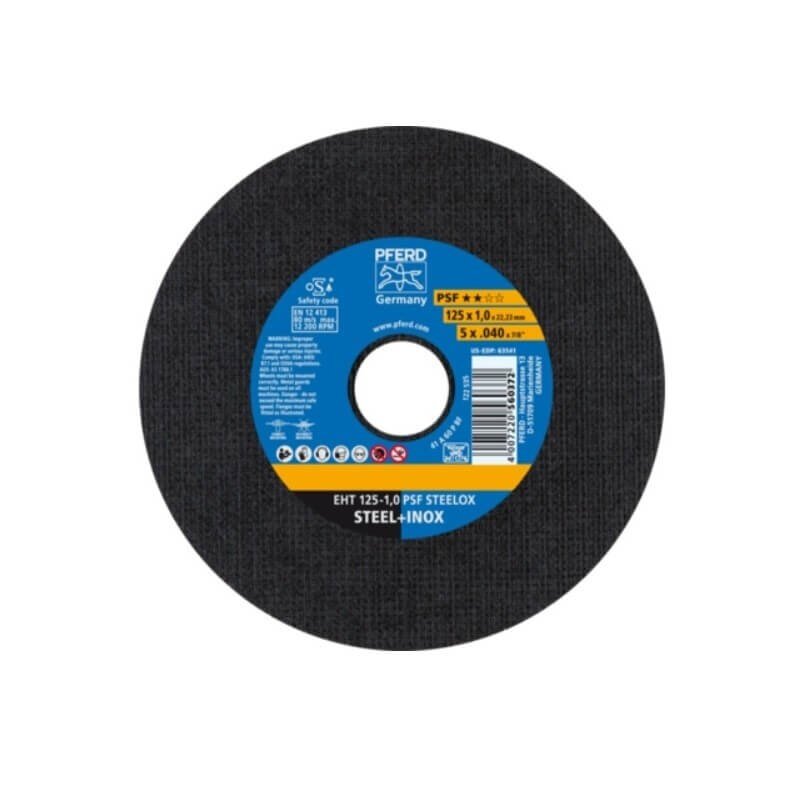 Nerūd. plieno pjovimo diskas PFERD EHT 125x1,0mm A60 P PSF-INOX 1 Nerūd. plieno pjovimo diskas PFERD EHT 125x1,0mm A60 P PSF-INOX 1