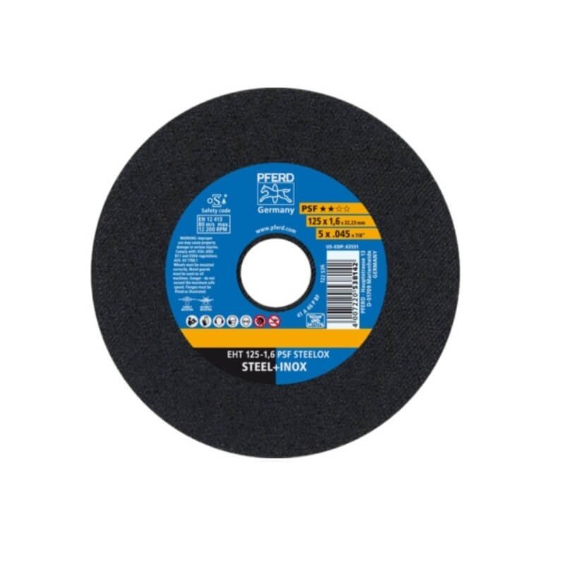 Nerūd. plieno pjovimo diskas PFERD EHT 125x1,6mm A46 P PSF-INOX 1 Nerūd. plieno pjovimo diskas PFERD EHT 125x1,6mm A46 P PSF-INOX 1