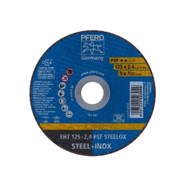 Nerūd. plieno pjovimo diskas PFERD EHT 125x2,4mm A46 P PSF-INOX 1 Nerūd. plieno pjovimo diskas PFERD EHT 125x2,4mm A46 P PSF-INOX 1