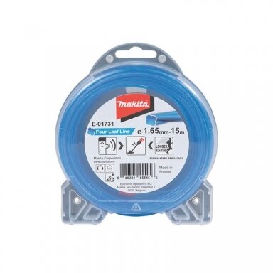 Ovalinės spiralės valas MAKITA 1,65mmx15m DUR181