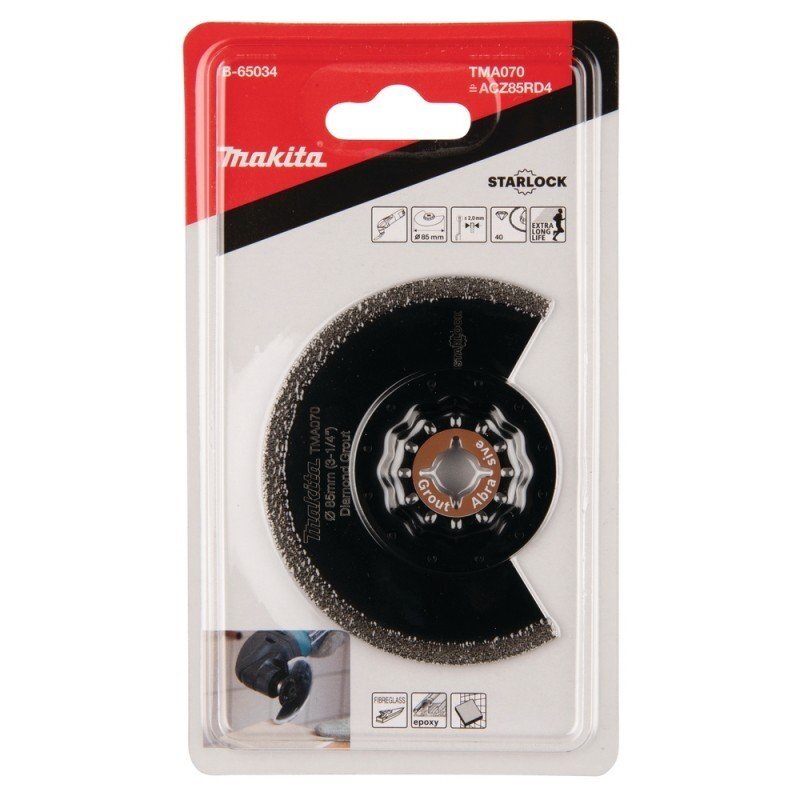 Ovalūs ašmenys su deimanto grūdu MAKITA Multitool TMA070 85mm 1 Ovalūs ašmenys su deimanto grūdu MAKITA Multitool TMA070 85mm 1