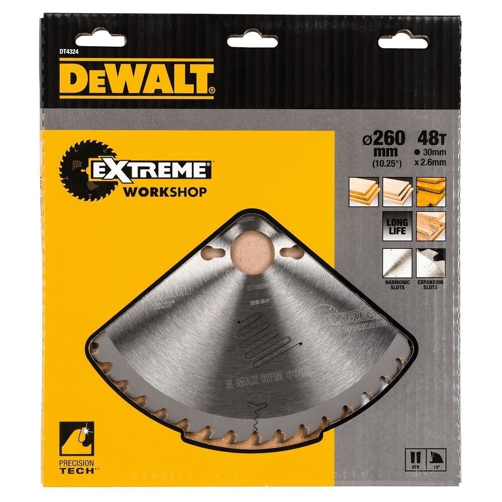 Pjov. diskas medienai DeWalt 260mmx30mm 48T 1 Pjov. diskas medienai DeWalt 260mmx30mm 48T 1