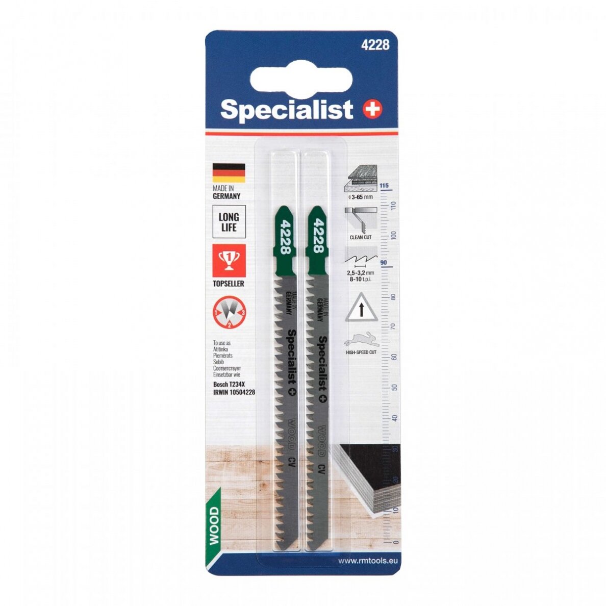 Pjūklelis 4228 (T234X) 115 mm, 2 vnt. 2 Pjūklelis 4228 (T234X) 115 mm, 2 vnt. 2