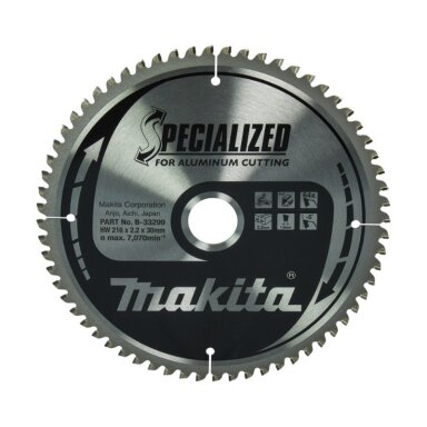 Pjovimo diskas aliuminiui MAKITA 216x2,2x30mm