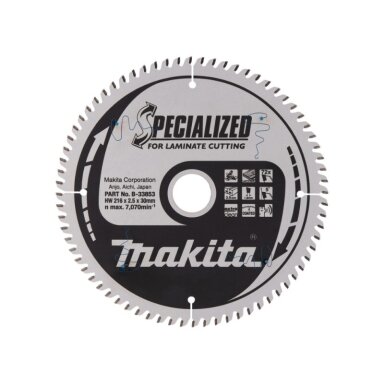 Pjovimo diskas laminatui MAKITA 216x30x2,5mm 72T 5°