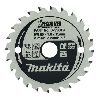 Pjovimo diskas laminatui MAKITA 24T 85x15mm