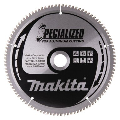 Pjovimo diskas MAKITA 260x2,4x30mm 100T -5 °