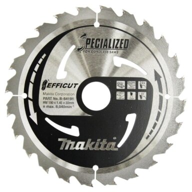 Pjovimo diskas MAKITA Efficut 190x1,45x30mm 24T 23°