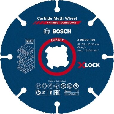 Pjovimo diskas medienai BOSCH Expert Carbide Multi Wheel X-Lock 125mm