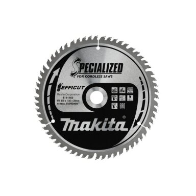 Pjovimo diskas medienai MAKITA Efficut 190x20x1,85mm 60T Pjovimo diskas medienai MAKITA Efficut 190x20x1,85mm 60T