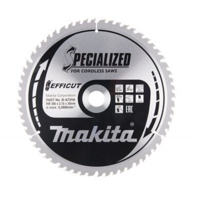 Pjovimo diskas medžiui MAKITA 305x30x2,15mm T60 Pjovimo diskas medžiui MAKITA 305x30x2,15mm T60