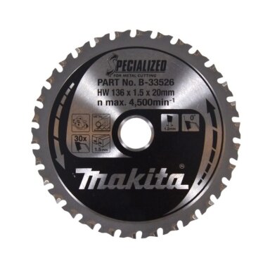 Pjovimo diskas metalui MAKITA DCS552 30T 136x20x1,5mm