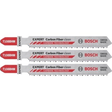 Pjūkleliai BOSCH Expert Carbon Fiber Clean T 108 BHM, 3vnt.