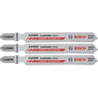 Pjūkleliai BOSCH Expert Laminate Clean T128 BHM, 3vnt.