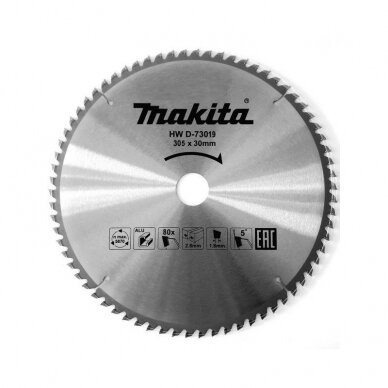 Pjovimo diskas aliuminiui MAKITA 305x30x2,8 80T 5°