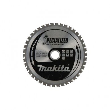 Pjovimo diskas laminatui MAKITA 52T 165x20mm Pjovimo diskas laminatui MAKITA 52T 165x20mm