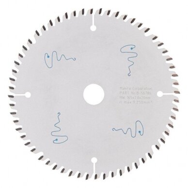 Pjovimo diskas  MAKITA 165x2x20mm Z60 5° 1