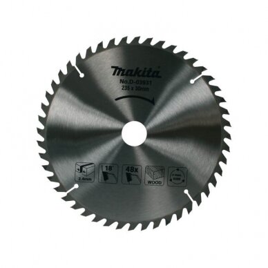 Pjovimo diskas MAKITA 235x30x2,4mm 48T 15° Pjovimo diskas MAKITA 235x30x2,4mm 48T 15°