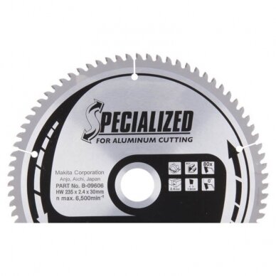 Pjovimo diskas MAKITA 235x30x2,4mm 80T 0° 1