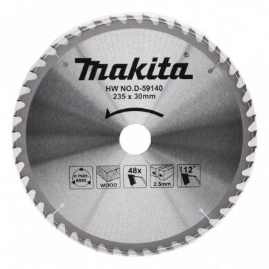 Pjovimo diskas MAKITA 235x30x2,5mm 48T 12° Pjovimo diskas MAKITA 235x30x2,5mm 48T 12°