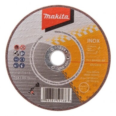 Pjovimo diskas MAKITA 76x10x1,0mm, 5vnt. Pjovimo diskas MAKITA 76x10x1,0mm, 5vnt.
