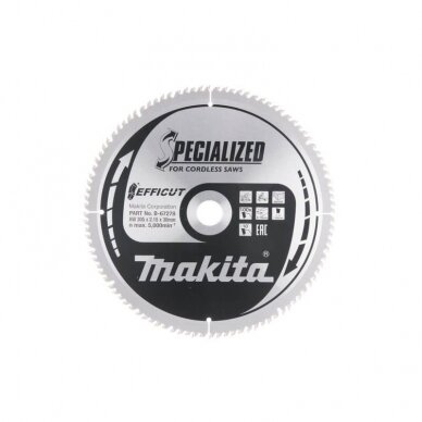 Pjovimo diskas MAKITA Efficut 305x30x2,15mm T100 Pjovimo diskas MAKITA Efficut 305x30x2,15mm T100