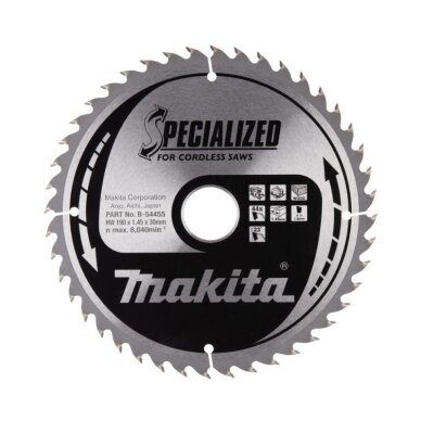 Pjovimo diskas medienai MAKITA190x30x1,45mm 44T 23° Pjovimo diskas medienai MAKITA190x30x1,45mm 44T 23°