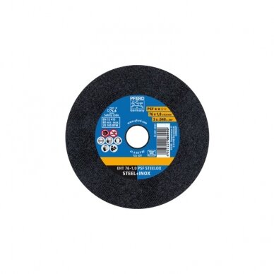 Pjovimo diskas PFERD EHT76-1,0 PSF Steelox/10