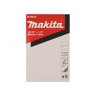 Pjovimo juosta metalui MAKITA 13x835 mm, 14 tpi, 5 vnt. Pjovimo juosta metalui MAKITA 13x835 mm, 14 tpi, 5 vnt.