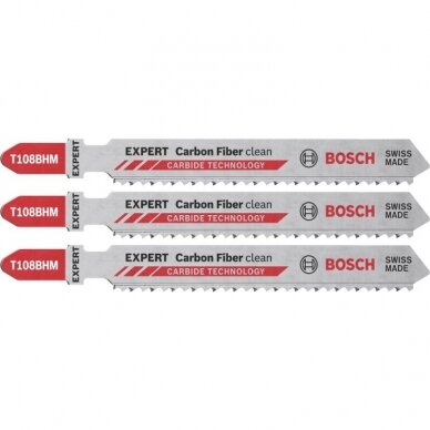 Pjūkleliai BOSCH Expert Carbon Fiber Clean T 108 BHM, 3vnt.