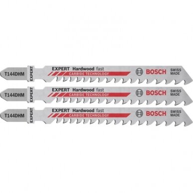 Pjūkleliai BOSCH Expert Hardwood Fast T 144 DHM, 3vnt. Pjūkleliai BOSCH Expert Hardwood Fast T 144 DHM, 3vnt.