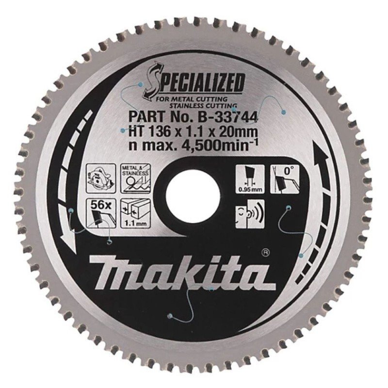 Pjovimo diskas MAKITA 136x1,1x20mm 56T Pjovimo diskas MAKITA 136x1,1x20mm 56T