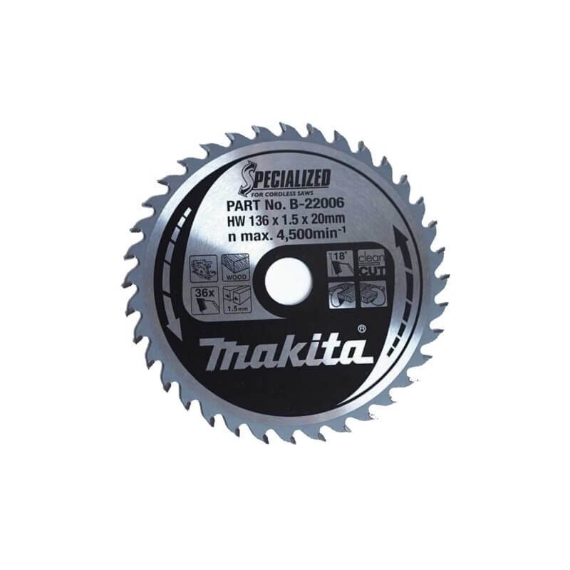 Pjovimo diskas MAKITA 136x20x1,5mm 36T 20° Pjovimo diskas MAKITA 136x20x1,5mm 36T 20°