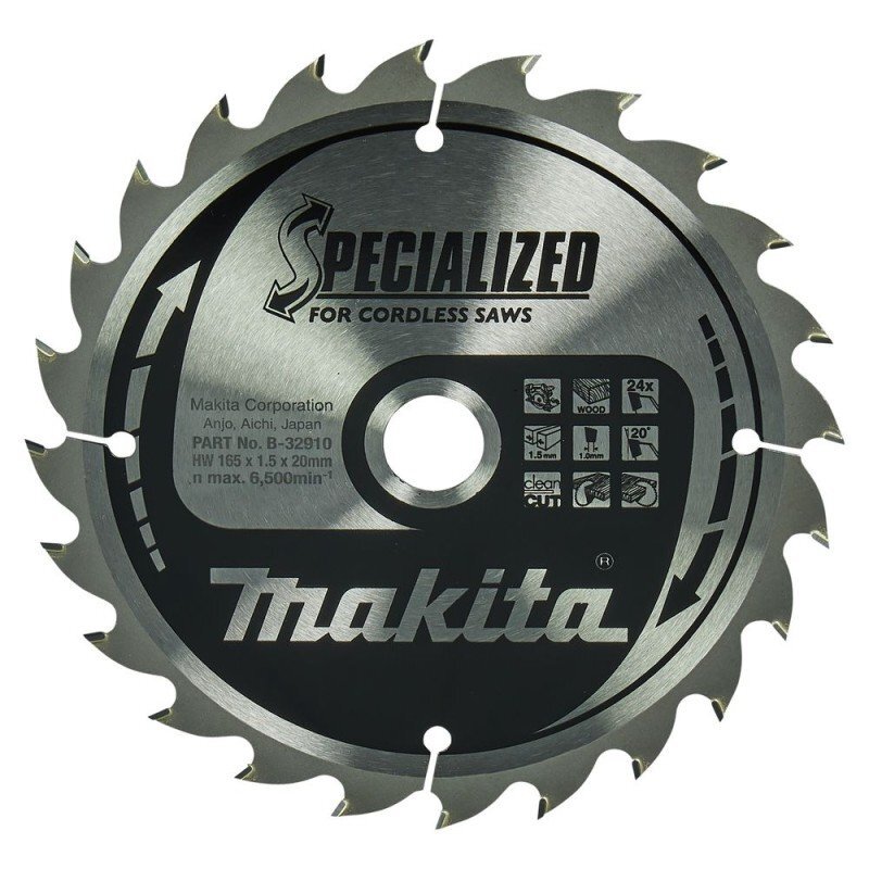 Pjovimo diskas MAKITA 165x1,5x20mm Z24 20° Pjovimo diskas MAKITA 165x1,5x20mm Z24 20°