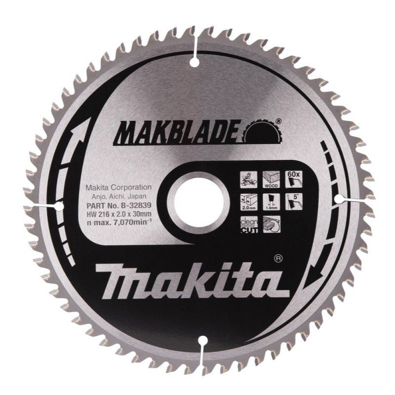 Pjovimo diskas MAKITA 216x2x30mm 60T 5°