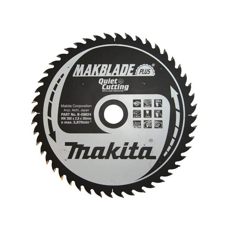 Pjovimo diskas MAKITA 260x30x2,8mm 48T 20° 2704/LS/LH/LF Pjovimo diskas MAKITA 260x30x2,8mm 48T 20° 2704/LS/LH/LF