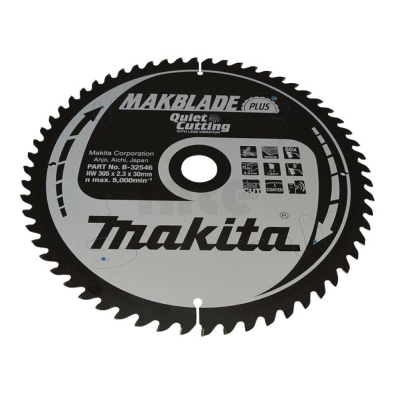 Pjovimo diskas MAKITA 305x2,3x30mm 60T 5° Pjovimo diskas MAKITA 305x2,3x30mm 60T 5°