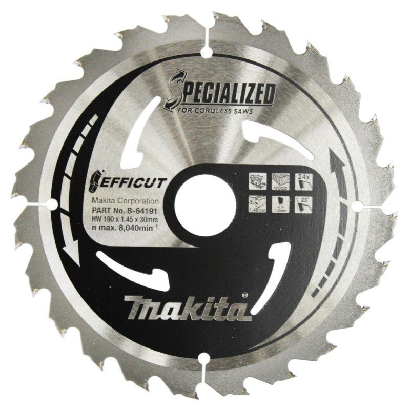 Pjovimo diskas MAKITA Efficut 190x1,45x30mm 24T 23°