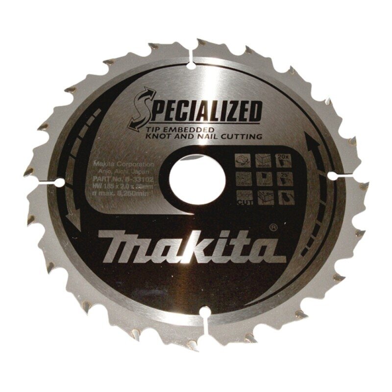 Pjovimo diskas MAKITA HM 185x30x2.0mm, Z-20 Pjovimo diskas MAKITA HM 185x30x2.0mm, Z-20