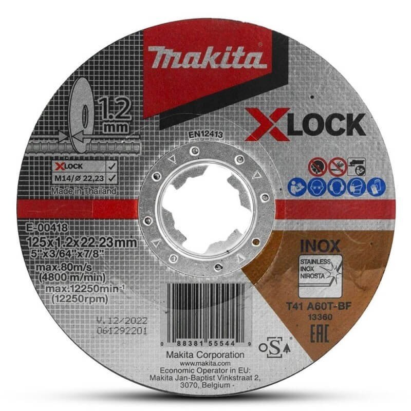 Pjovimo diskas MAKITA X-Lock 125x1,2mm RST Pjovimo diskas MAKITA X-Lock 125x1,2mm RST