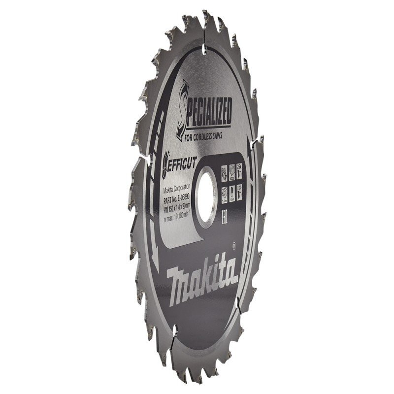 Pjovimo diskas medienai MAKITA Efficut 150x20x1,4mm 25T 23° 1 Pjovimo diskas medienai MAKITA Efficut 150x20x1,4mm 25T 23° 1
