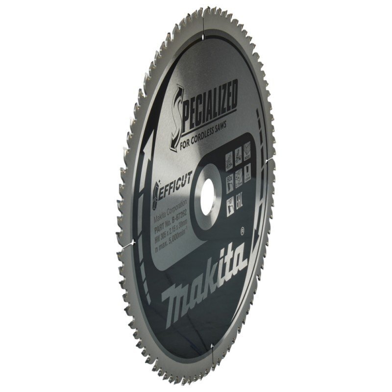 Pjovimo diskas medienai MAKITA Efficut 305x30x2,15mm T80 10° 2 Pjovimo diskas medienai MAKITA Efficut 305x30x2,15mm T80 10° 2